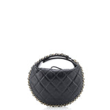 Chain Around Hobo Pouch Quilted Lambskin Mini