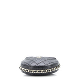 Chain Around Hobo Pouch Quilted Lambskin Mini