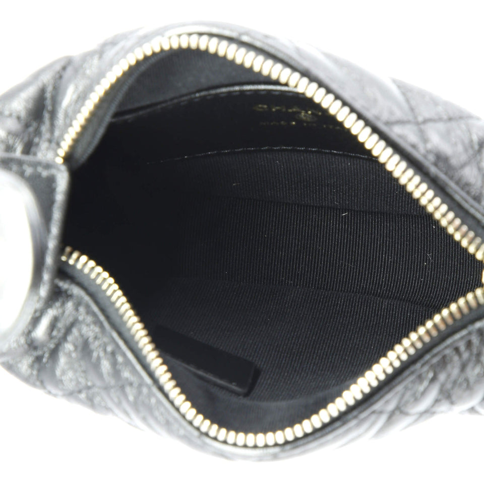 Chain Around Hobo Pouch Quilted Lambskin Mini