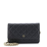 Wallet on Chain Quilted Caviar