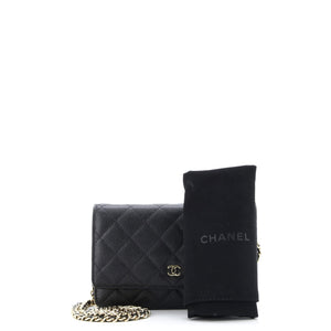 Wallet on Chain Quilted Caviar