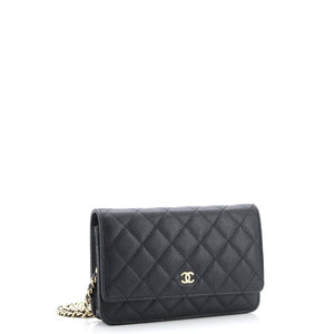 Wallet on Chain Quilted Caviar