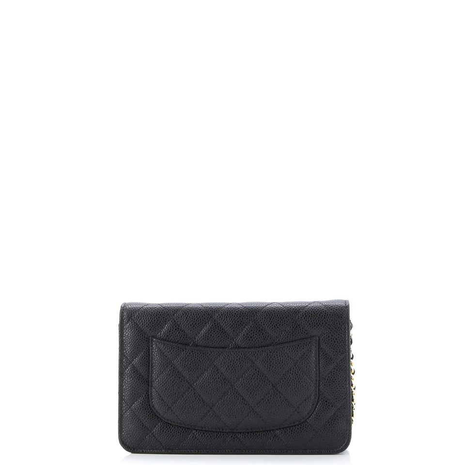 Wallet on Chain Quilted Caviar