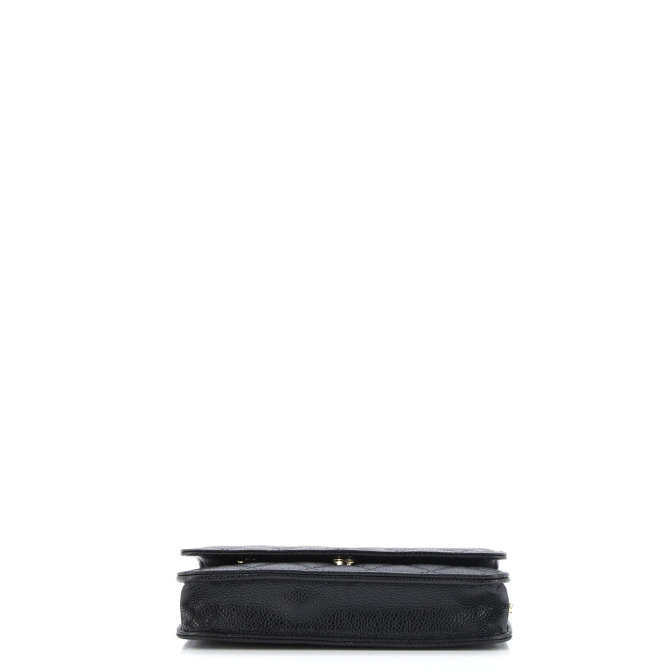 Wallet on Chain Quilted Caviar