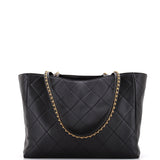 Chain Strap Shopping Tote Quilted Calfskin Large