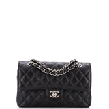 Classic Double Flap Bag Quilted Caviar Small