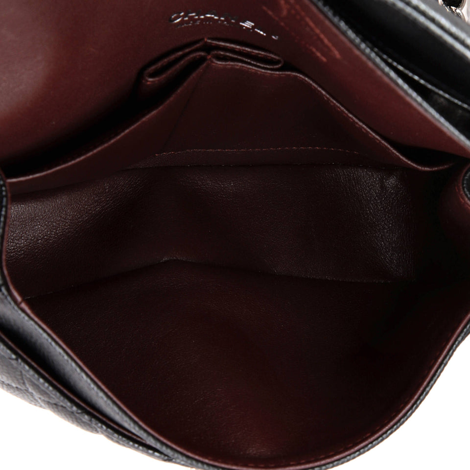 Classic Double Flap Bag Quilted Caviar Small