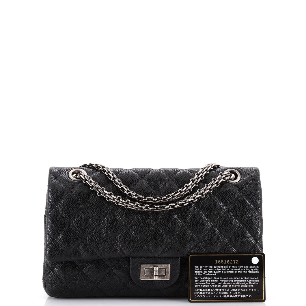 Reissue 2.55 Flap Bag Quilted Caviar 225