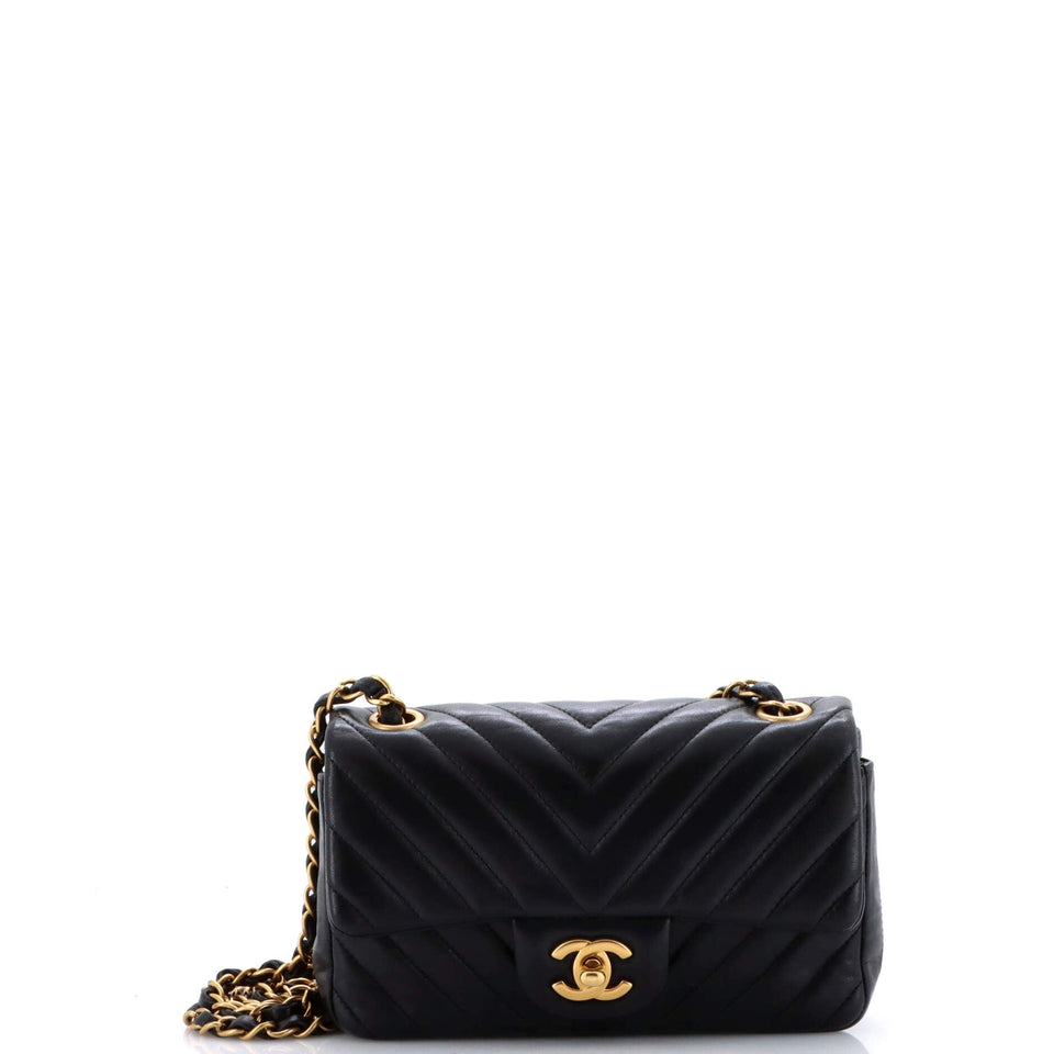 Classic Single Flap Bag Chevron Lambskin Mini