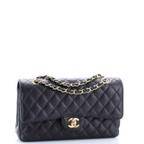 Classic Double Flap Bag Quilted Caviar Medium