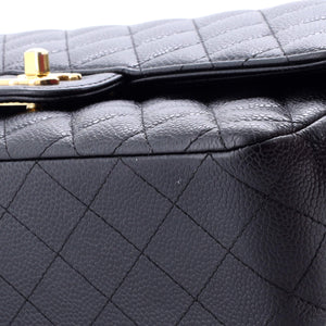 Classic Double Flap Bag Quilted Caviar Medium