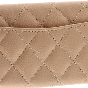 Classic Flap Card Case Quilted Caviar