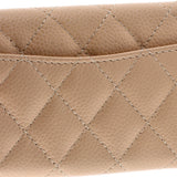 Classic Flap Card Case Quilted Caviar