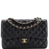 Classic Double Flap Bag Quilted Caviar Jumbo