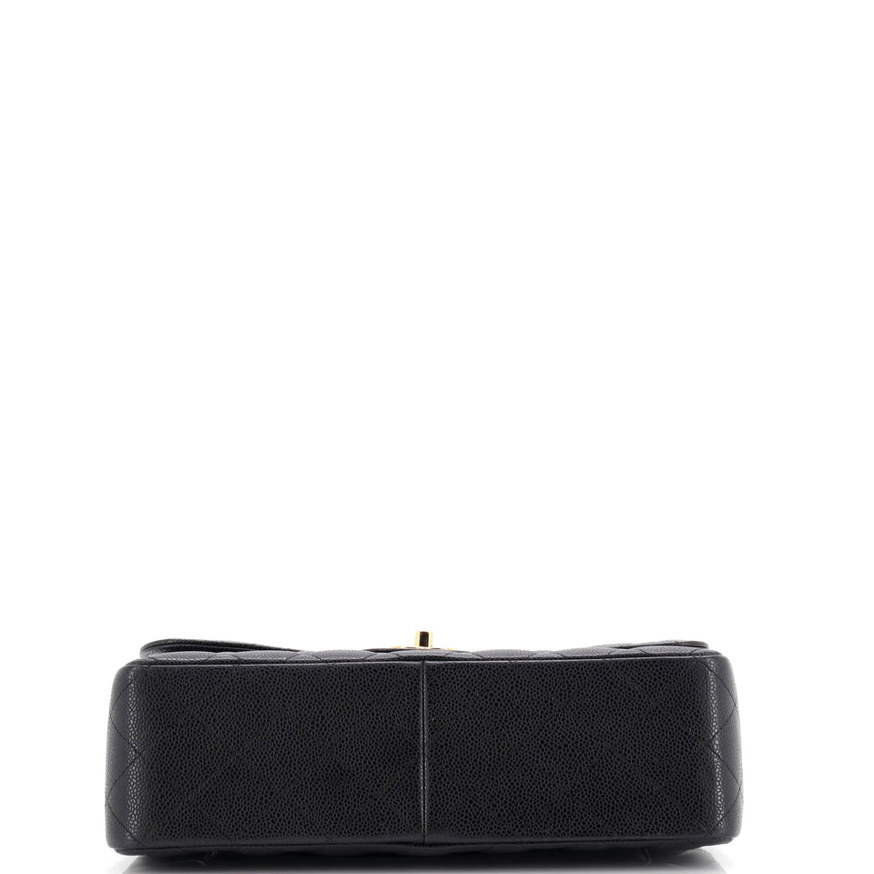 Classic Double Flap Bag Quilted Caviar Jumbo