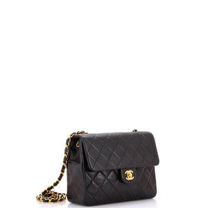 Vintage Square Classic Flap Bag Quilted Lambskin Small