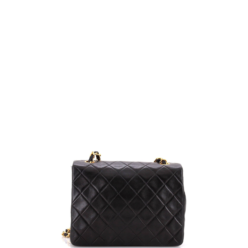 Vintage Square Classic Flap Bag Quilted Lambskin Small