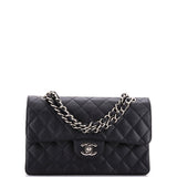 Vintage Classic Double Flap Bag Quilted Caviar Small