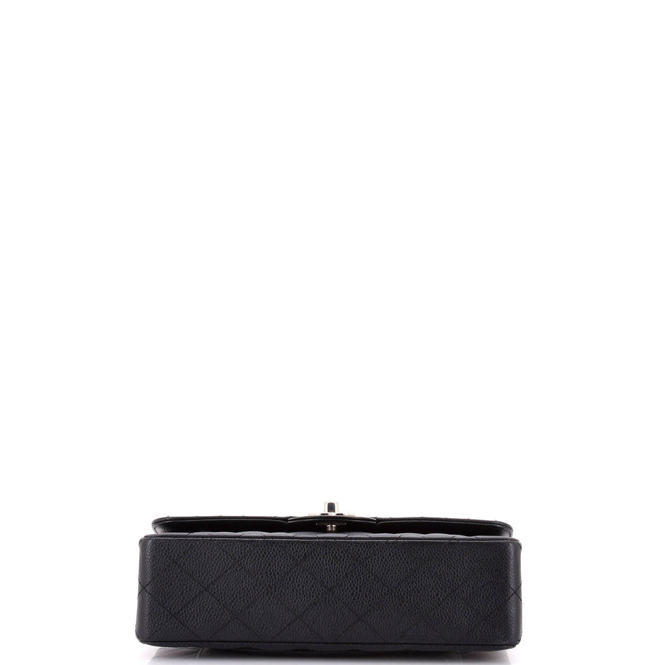 Vintage Classic Double Flap Bag Quilted Caviar Small