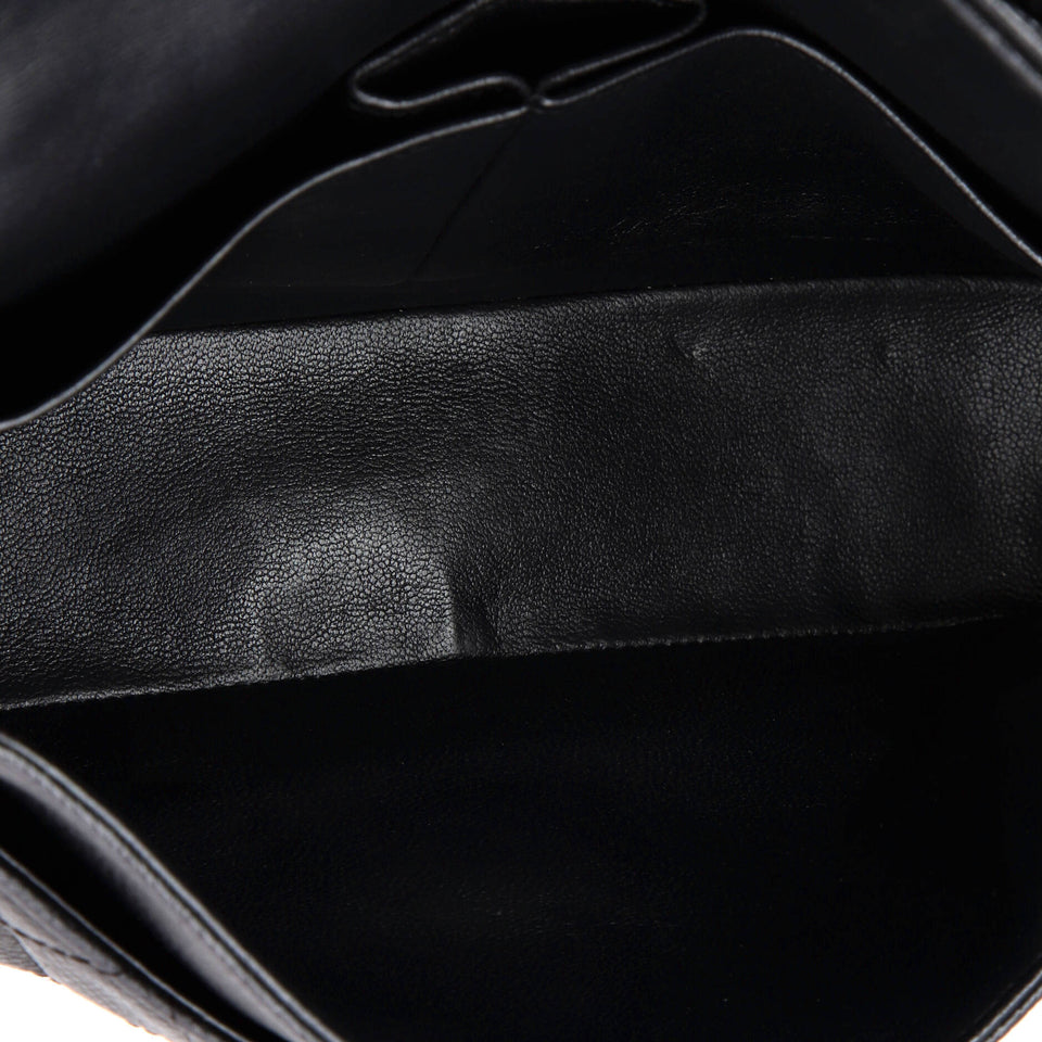 Vintage Classic Double Flap Bag Quilted Caviar Small
