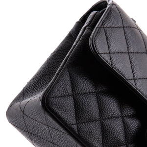 Vintage Classic Double Flap Bag Quilted Caviar Small