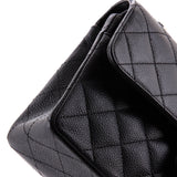 Vintage Classic Double Flap Bag Quilted Caviar Small