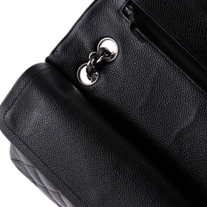 Vintage Classic Double Flap Bag Quilted Caviar Small