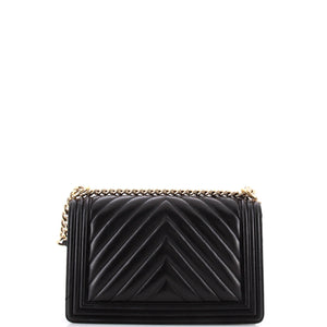 Boy Flap Bag Chevron Lambskin New Medium