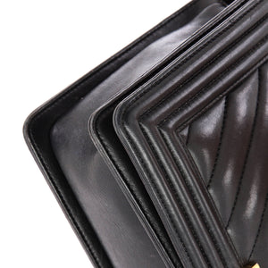 Boy Flap Bag Chevron Lambskin New Medium