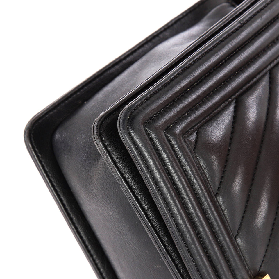 Boy Flap Bag Chevron Lambskin New Medium
