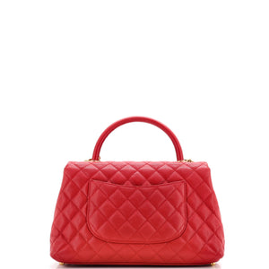 Coco Top Handle Bag Quilted Caviar Small
