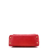 Coco Top Handle Bag Quilted Caviar Small
