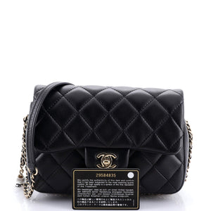 My Precious Pearls Chain Flap Bag Quilted Lambskin Medium