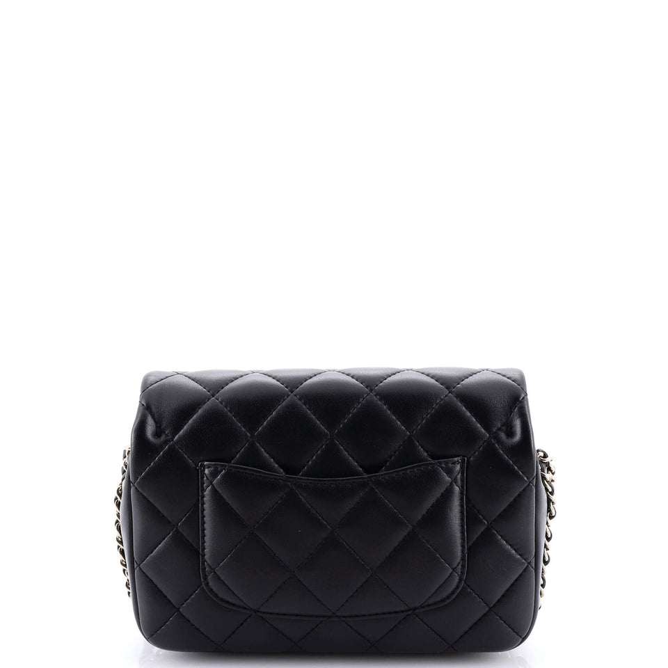 My Precious Pearls Chain Flap Bag Quilted Lambskin Medium