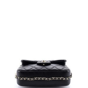 My Precious Pearls Chain Flap Bag Quilted Lambskin Medium