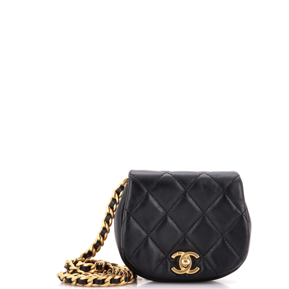 Coco Mail Clutch with Chain Quilted Calfskin Mini