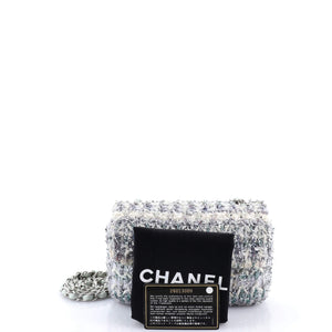 Classic Single Flap Bag Quilted Tweed and Ribbon Mini