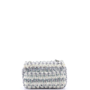 Classic Single Flap Bag Quilted Tweed and Ribbon Mini