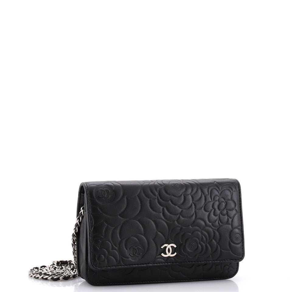 Wallet on Chain Camellia Lambskin