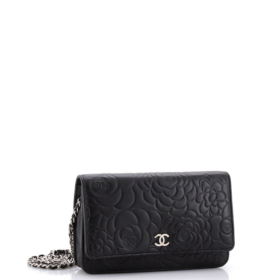Wallet on Chain Camellia Lambskin