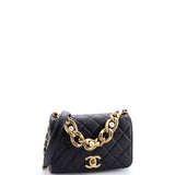 Pearl Boy Chain Flap Bag Quilted Calfskin Mini