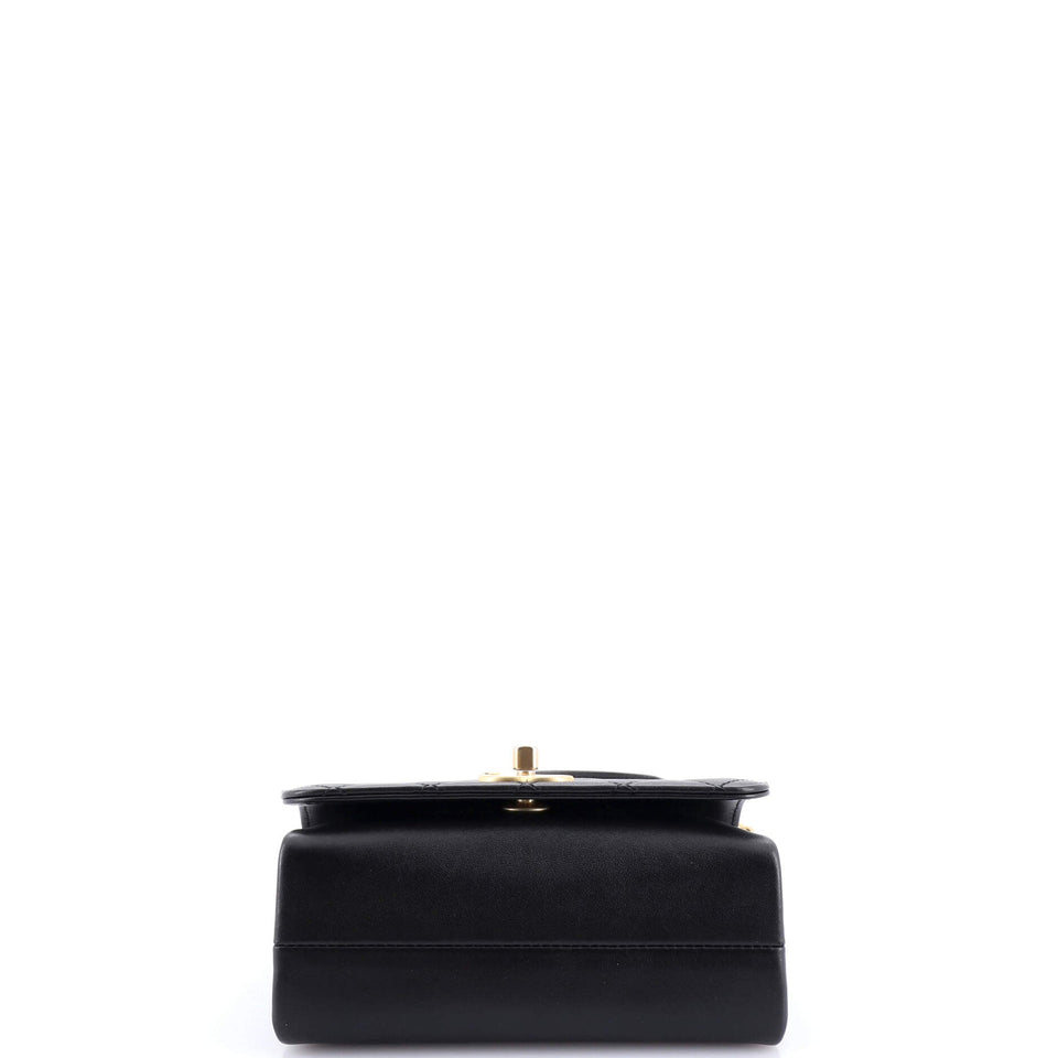 Pearl Boy Chain Flap Bag Quilted Calfskin Mini