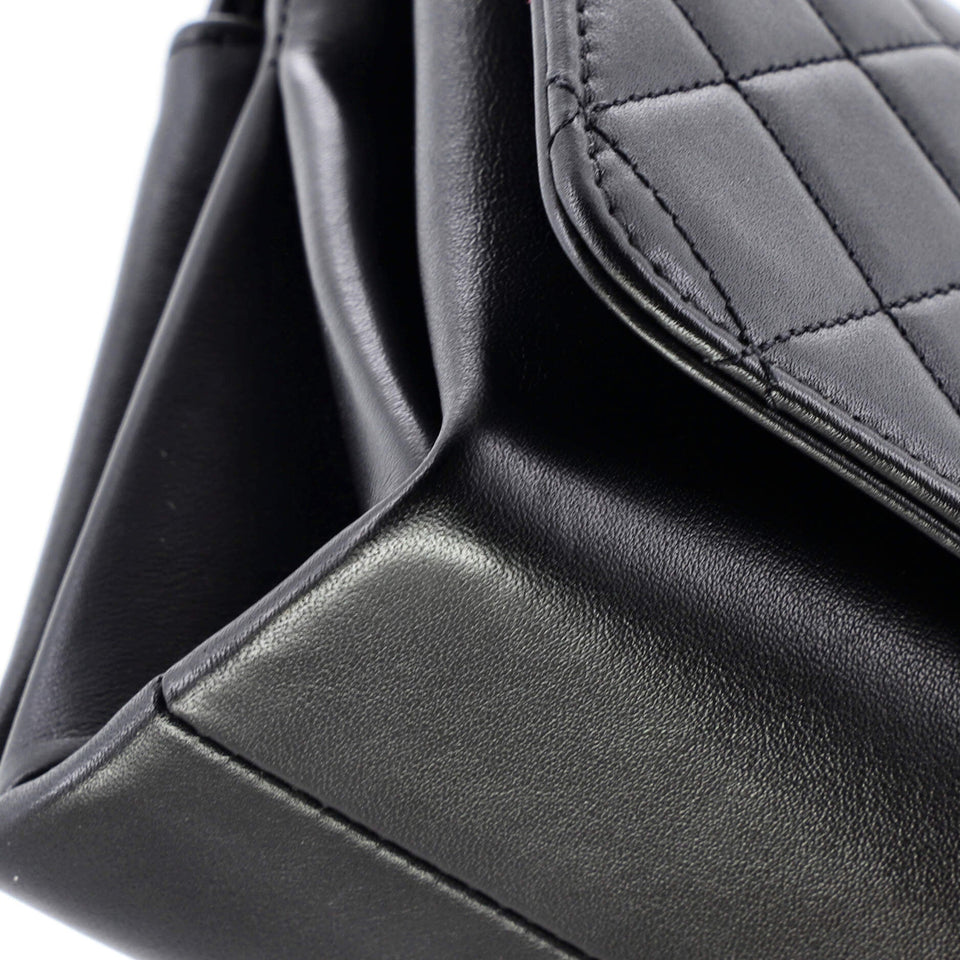 Pearl Boy Chain Flap Bag Quilted Calfskin Mini
