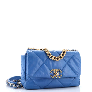 19 Flap Bag Quilted Leather Medium