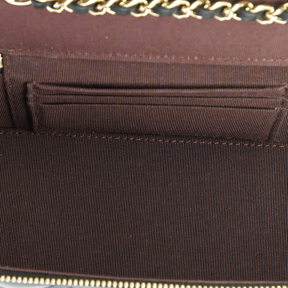 Classic Vanity Case with Chain Quilted Lambskin Small