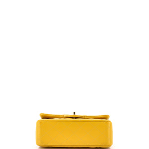 Classic Single Flap Top Handle Bag Quilted Lambskin Mini