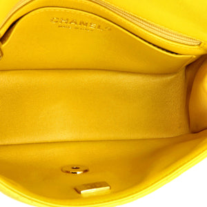 Classic Single Flap Top Handle Bag Quilted Lambskin Mini