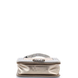 Boy Flap Bag Quilted Metallic Calfskin Small