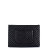 O Case Clutch Chevron Calfskin Large