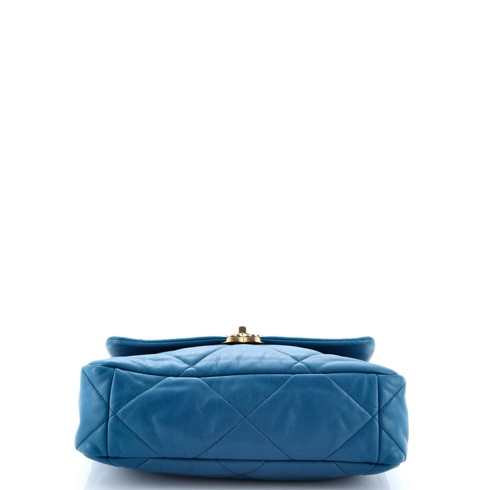 19 Flap Bag Quilted Leather Large